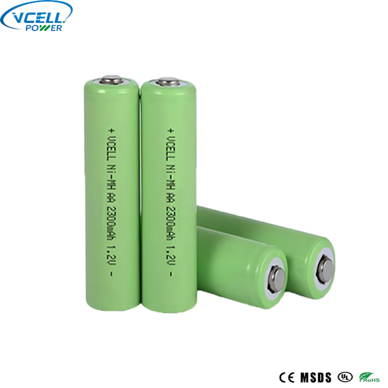 Bateria NiMH recarregável de 1,2V 2300mAh AA
