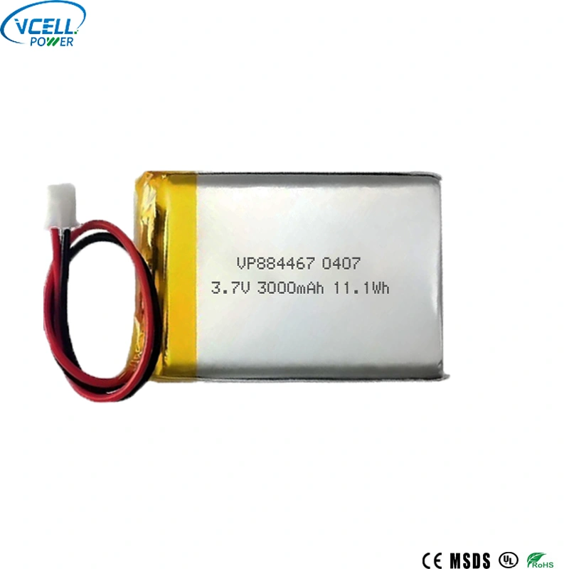 bateria recarregável de 3000mah 3.7v 884467 LiPO