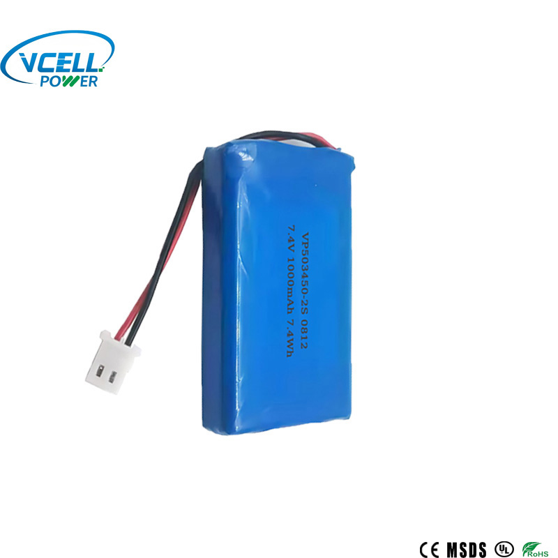 bateria de 7.4V 1000mAh 503450 2S LiPo
