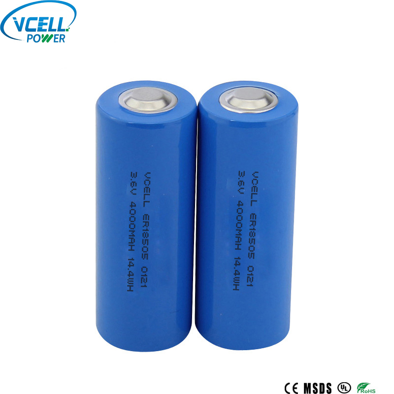Bateria preliminar de ER18505 3.6V 4000mAh Li SOCL2